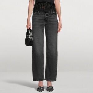 GOOD AMERICAN Good '90s Crossover Straight-Leg Jeans size 2/26